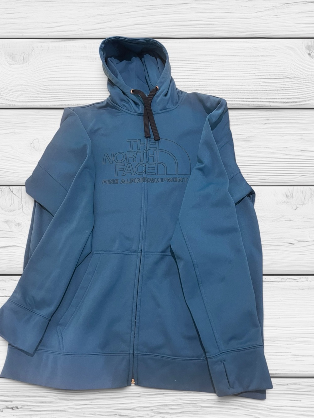 The North Face Men’s Large Blue Full Zip Hoodie Fine Alpine Equipment